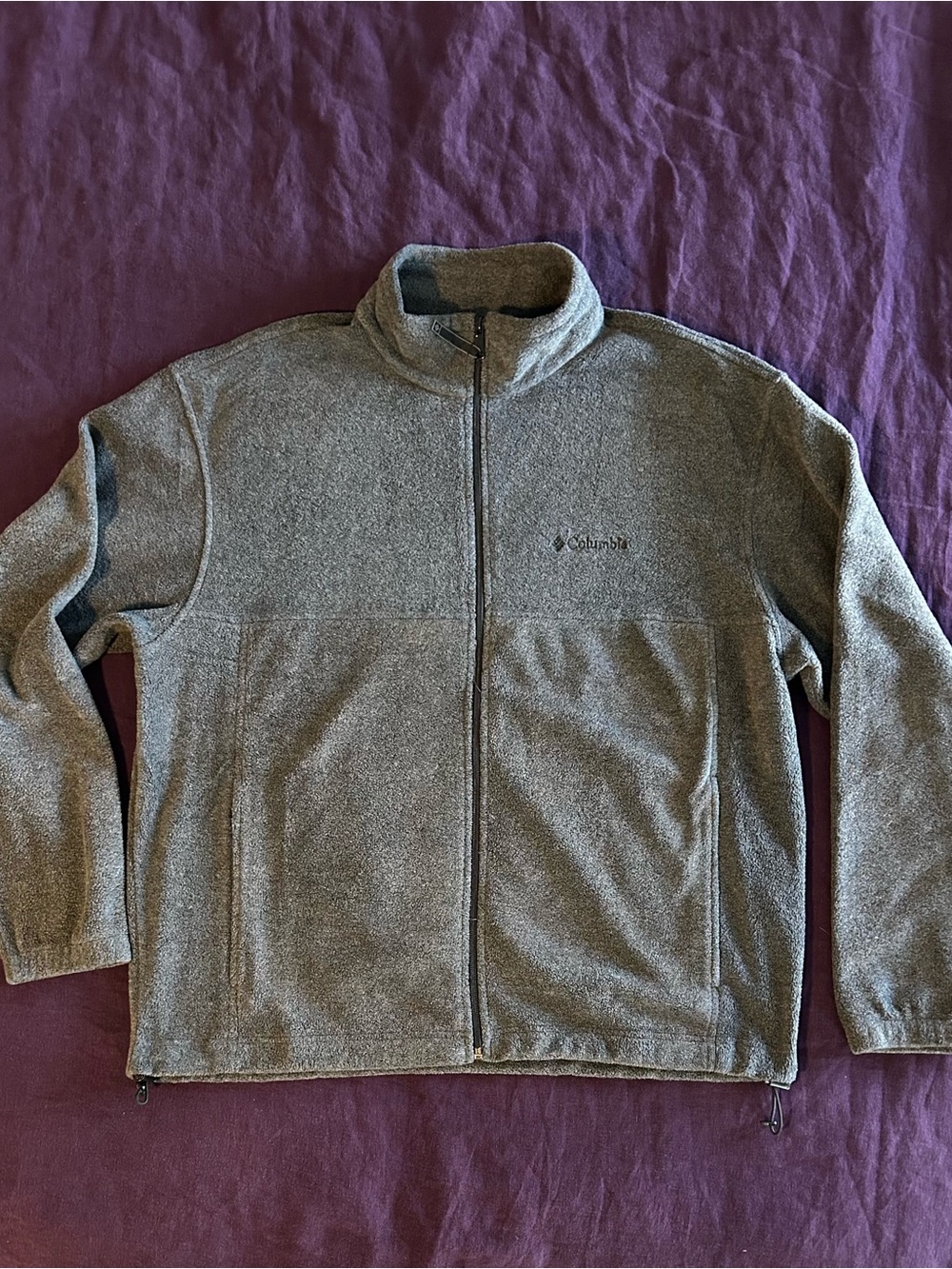 Columbia Men’s Gray Full‑Zip Fleece Jacket